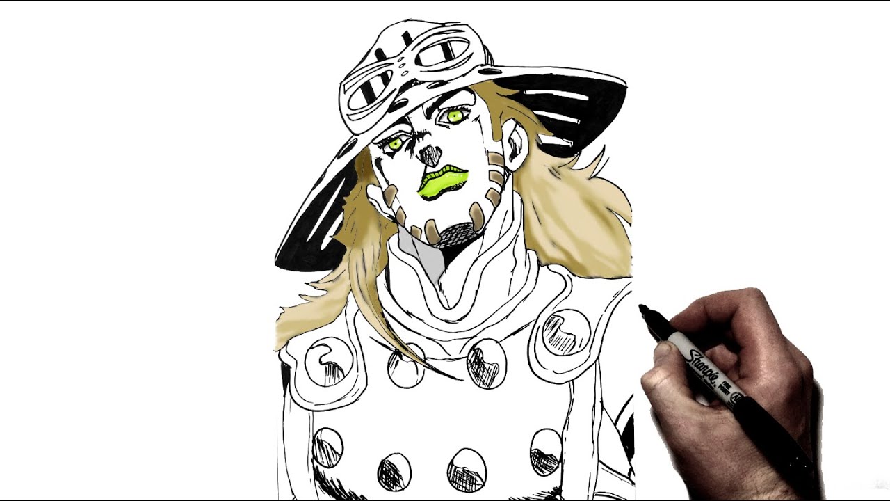 How to Draw Gyro Zeppeli | Step By Step | JoJo's Bizarre Adventure