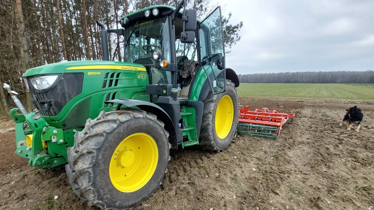 Agromasz AU-42 + john deere 6120m Krótka prezentacja i pokaz pracy
