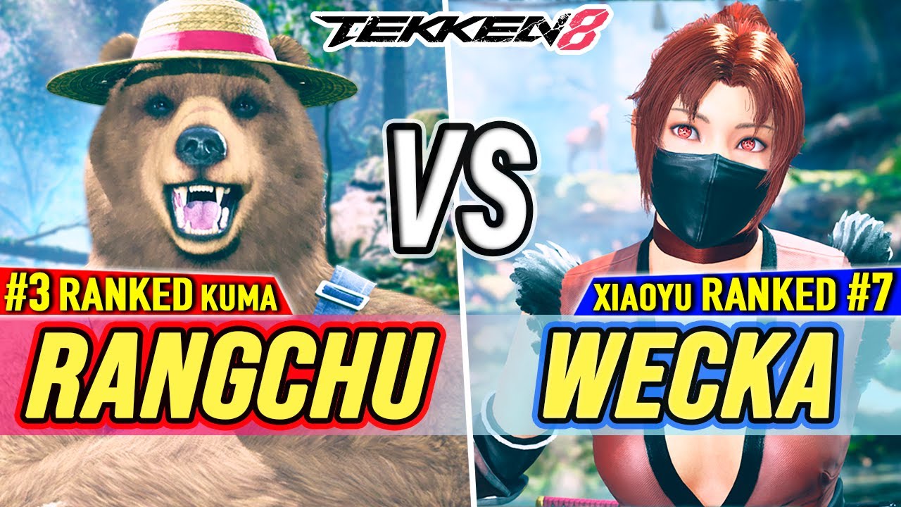 T8 🔥 Rangchu (#3 Ranked Kuma) vs Wecka (#7 Ranked Xiaoyu) 🔥 Tekken 8 High Level Gameplay