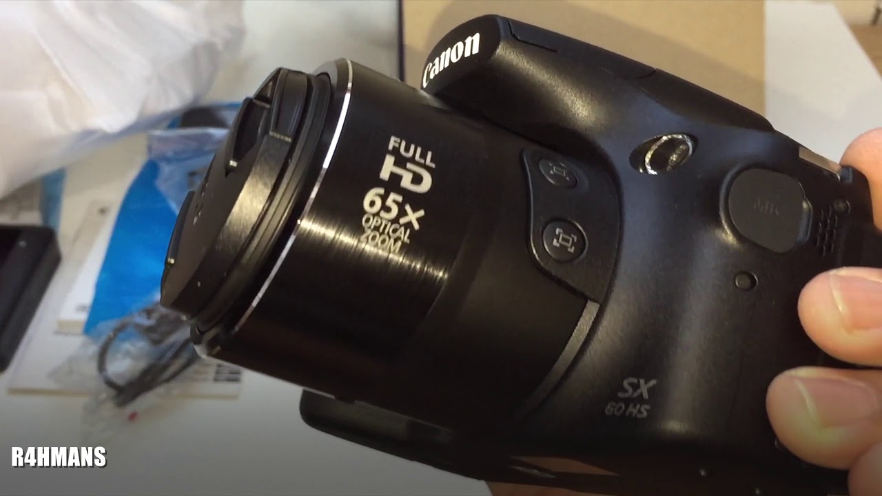 Распаковка и настройка камеры Canon PowerShot SX60 HS (новая камера) для видео на YouTube (18:9)