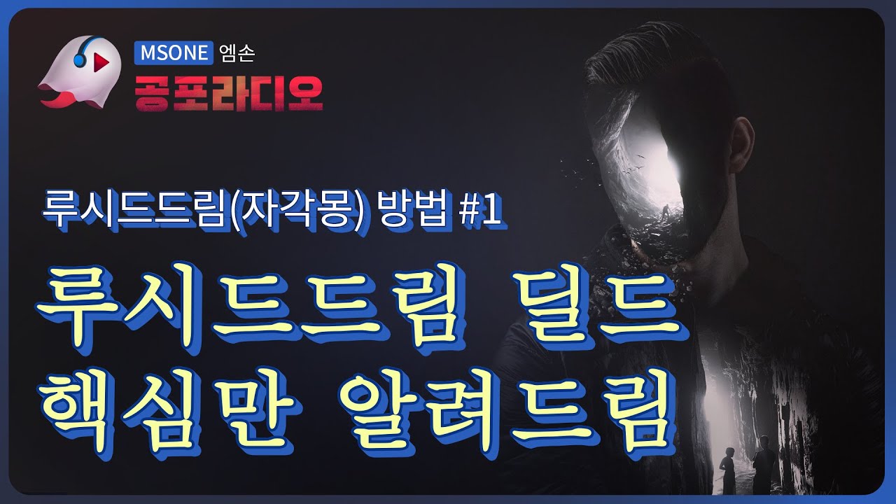 루시드드림 | 루시드드림(자각몽) 딜드 하는방법 핵심만 정리 | 자각몽이야기 방법편 [엠손 MSONE]