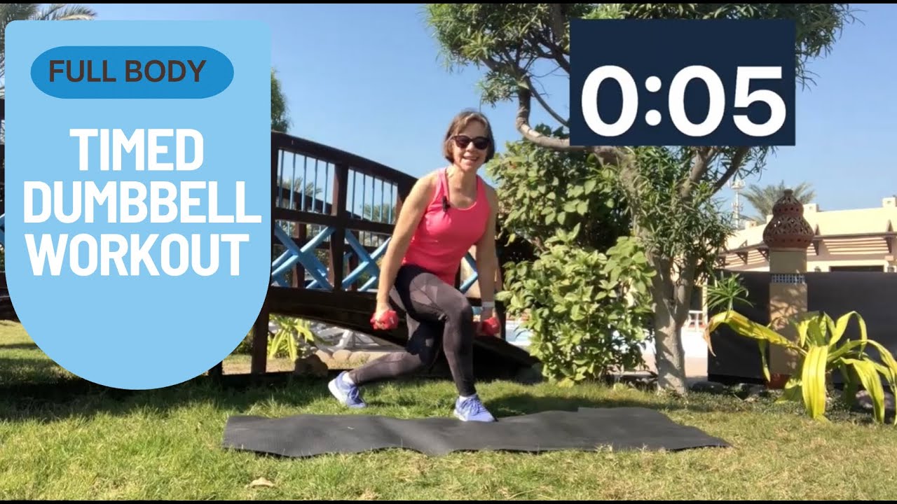 45 MINUTE FULL BODY DUMBBELL WORKOUT// Timed 30 on 15 off // HIIT for strength and conditioning
