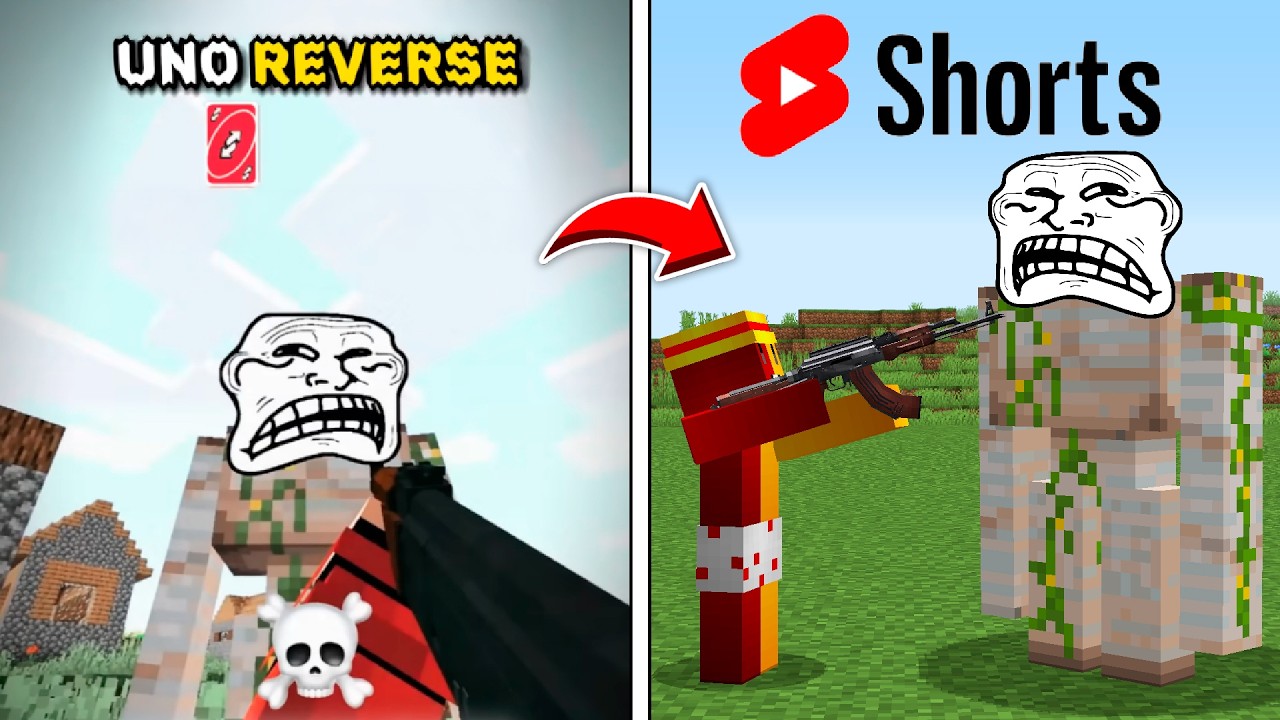 RECRIANDO todos os shorts de minecraft que aparecem pra mim !
