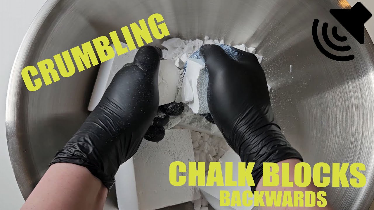 Oddly Satisfying Destruction: GYM CHALK BLOCKS [In Reverse] #662 ASMR (Relaxing)