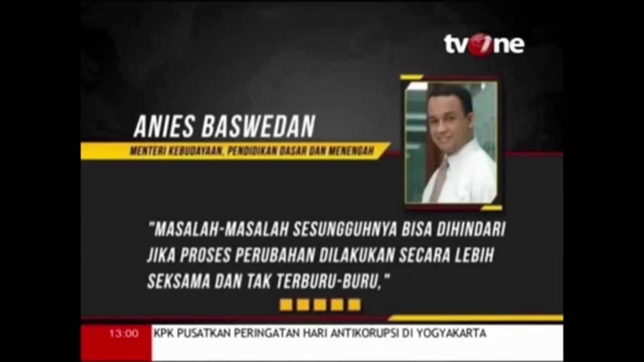 Proses Penghentian Kurikulum 2013 oleh Mendikbud Anies Baswedan
