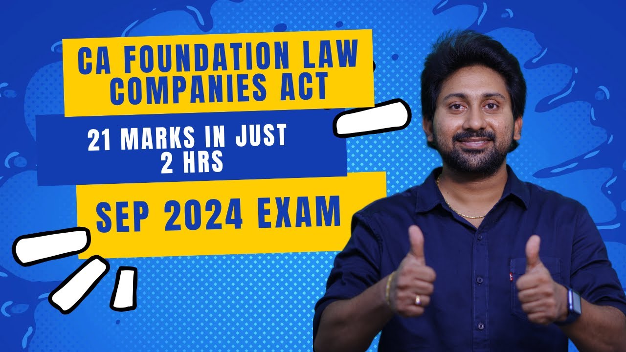 CA FOUNDATION COMPANIES ACT REVISION #cafoundation #icai #cafoundationlawlectures