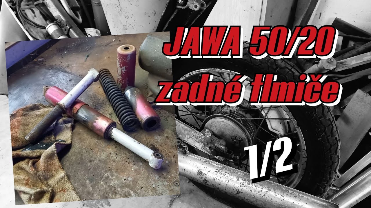 Jawa 50 pionier - zadné tlmiče 1/2