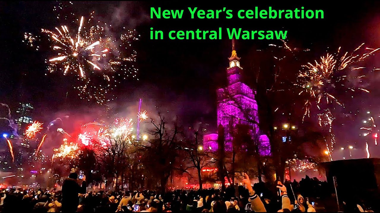 New Year’s celebration in central Warsaw, Poland 20241231
