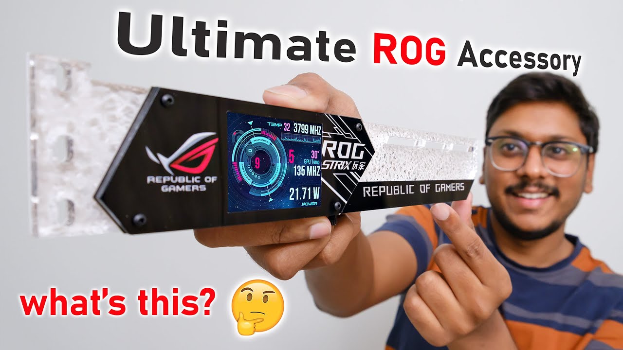 Ultimate ROG Accessory... GPU Holder with LCD Display! Fully Customizable 😮🔥