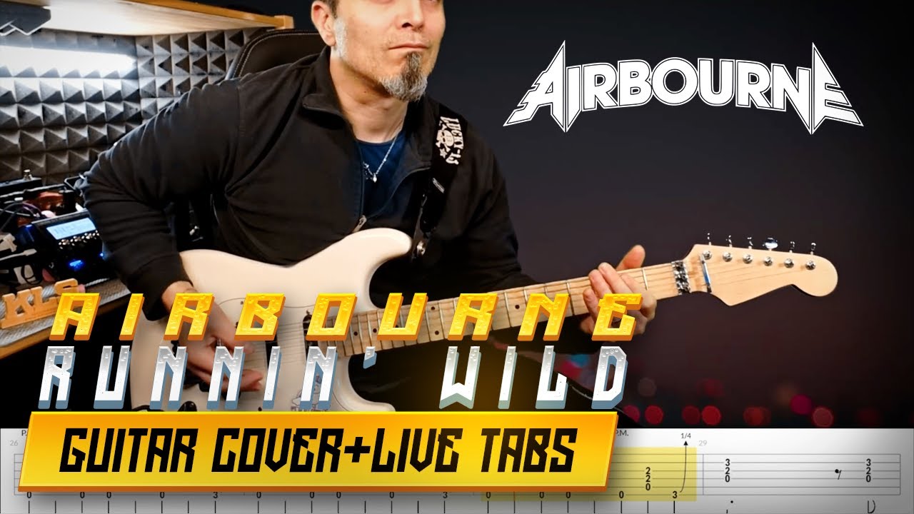Runnin' Wild | Airbourne | Guitar cover + live tabs | standard tuning