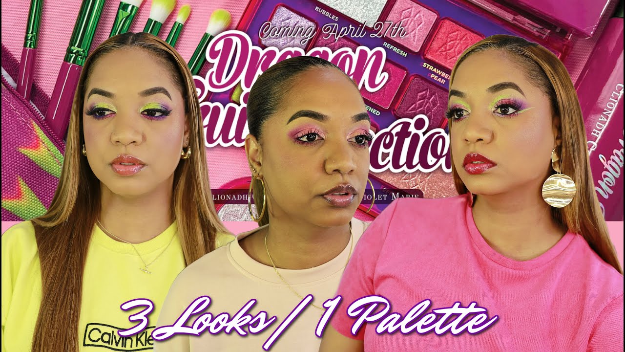 3 Fun Bright LOOKS | Dragonfruit Palette | Clionadh X Emily Violet Marie