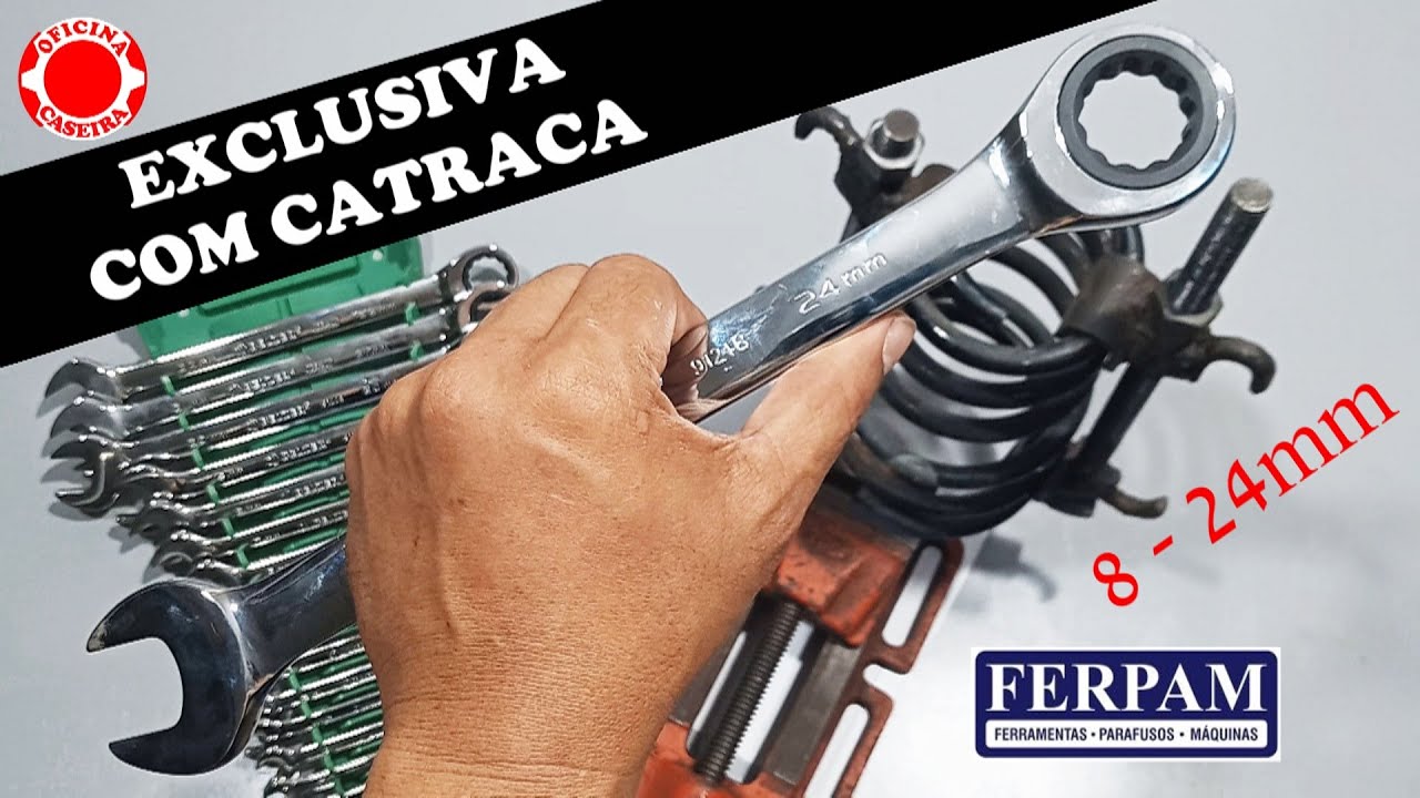 JOGO DE CHAVE COMBINADA COM CATRACA BELZER de 8 A 24mm, COMPREI NA FERPAM.