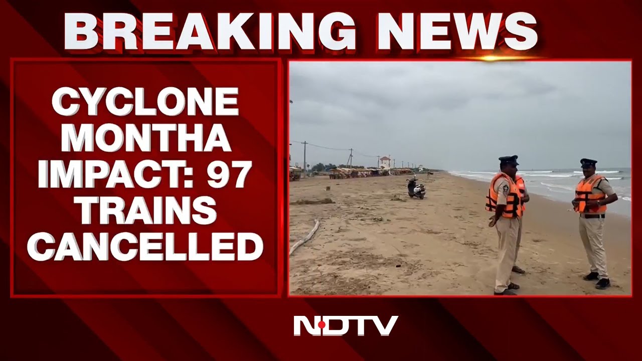 Cyclone Montha Disrupts Travel: 180+ Trains, Dozens Of Flights Cancelled Across Andhra & Telangana