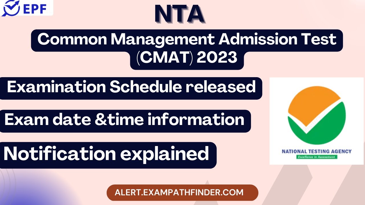 NTA || CMAT 2023 || Examination Schedule released || CHECK EXAM DATE ||