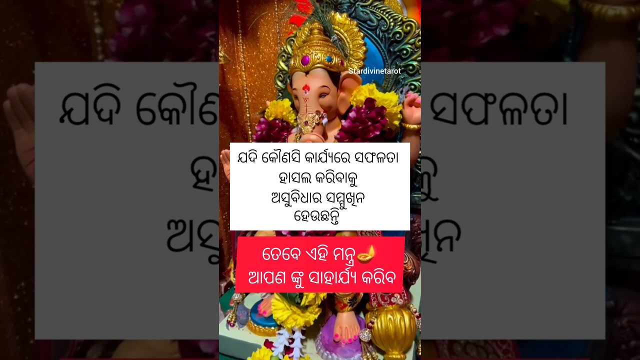 ପ୍ରତ୍ୟେକ କାର୍ଯ୍ୟରେ🌺ସଫଳତା ହାସଲ ପାଇଁ ମନ୍ତ୍ର‼️#odia#astrology#shorts#mantra#ganesh#remedies#odisha#fyp