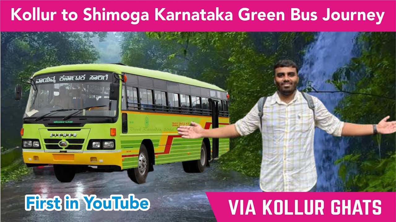 KOLLUR to SHIMOGA BUS VLOG in DANGEROUS Kollur Ghats | First in Youtube