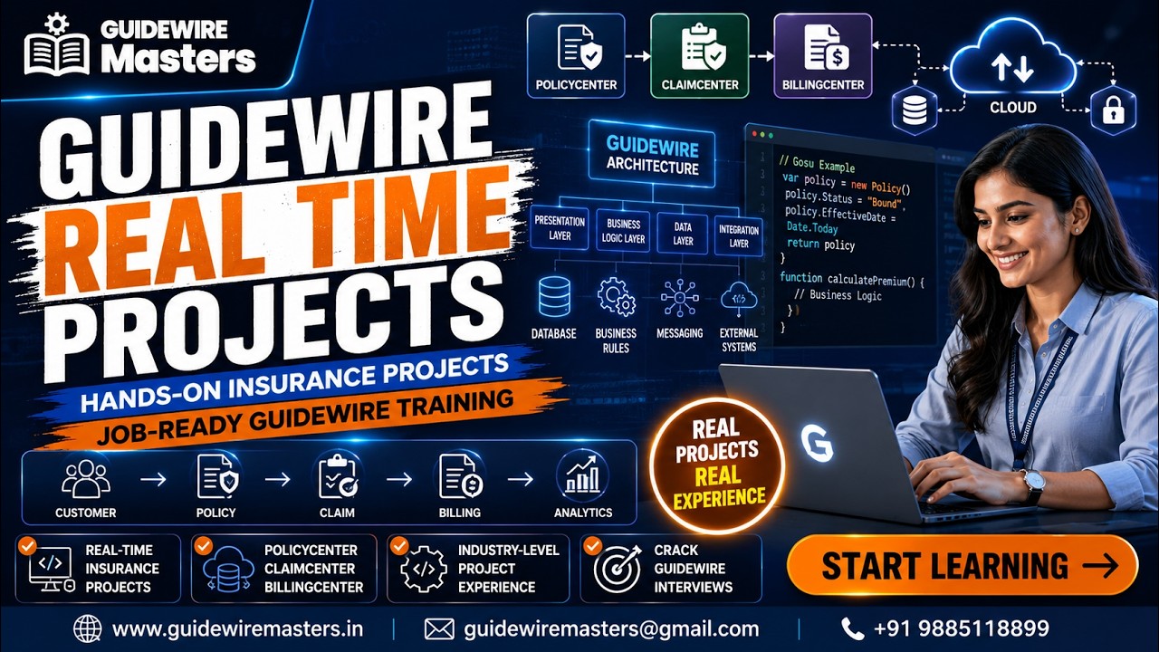 Guidewire Real Time Projects Tutorial | Hands-On Insurance Project Training