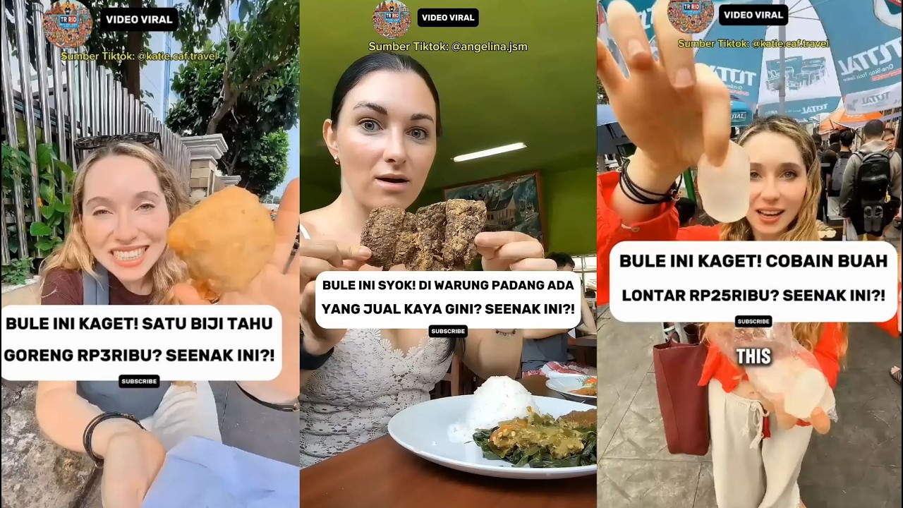 BULE-BULE KAGET! MAKANAN KHAS INDONESIA SEENAK INI!? GAK NYANGKA RASANYA BEGINI!