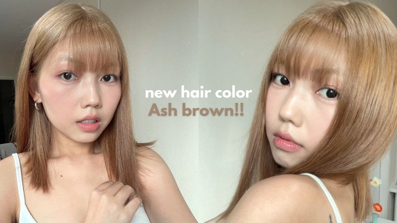 ย้อมสีผมด้วยตัวเอง Ash brown!! สวยมาก ทำตามได้เลย ง่ายมาก🤎 | kamkanwaa