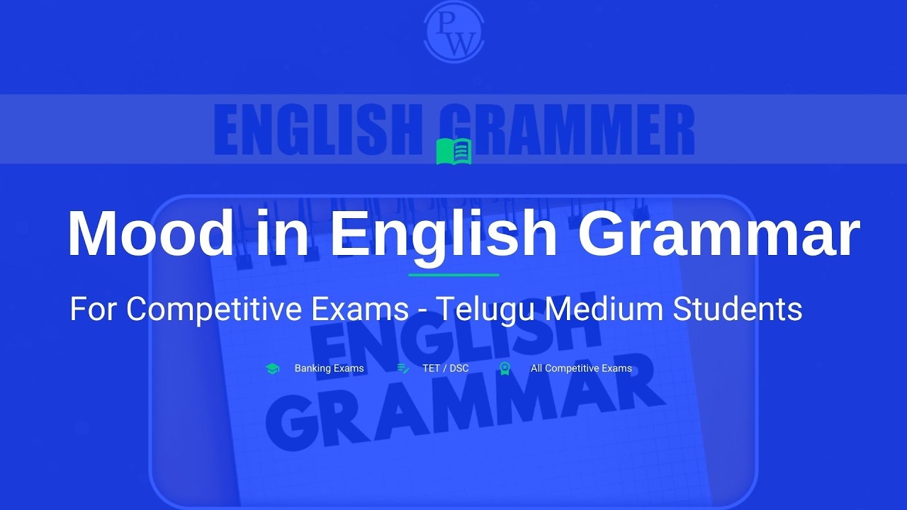 Mood in English Grammar Explained in Telugu | Types of Mood | Competitive Exams English