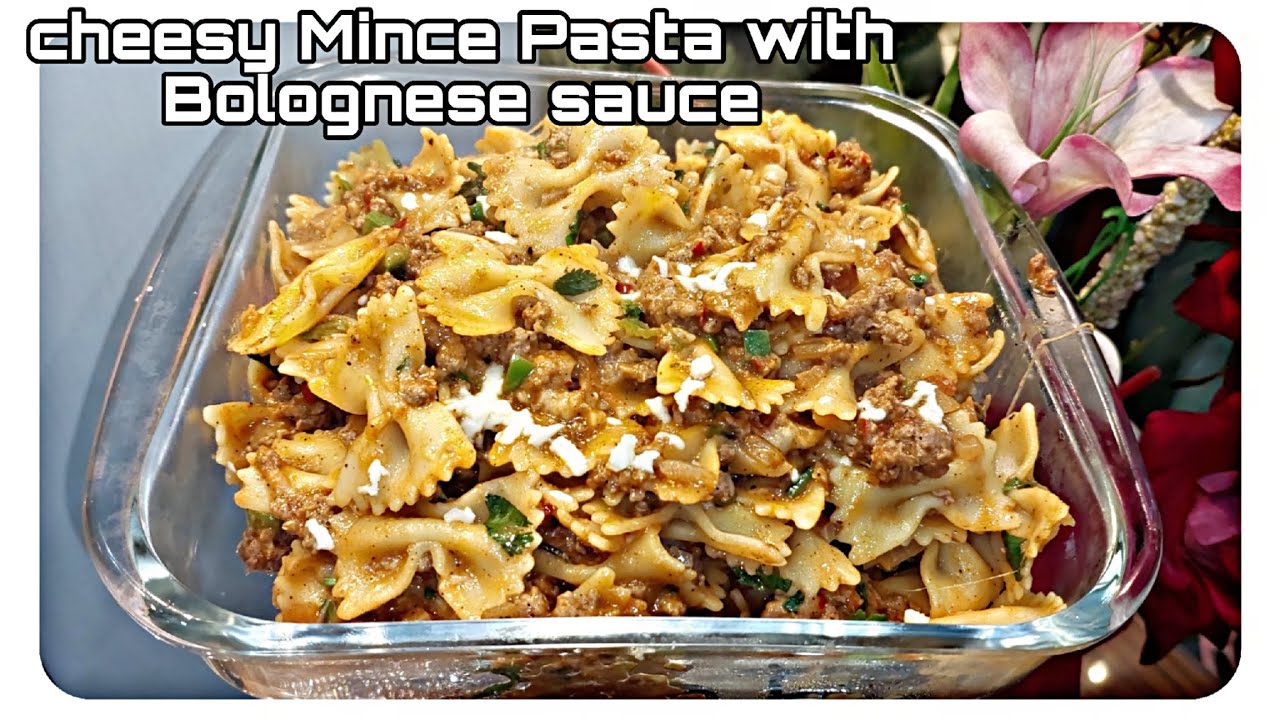 Italian Cheesy Mince pasta in Bolognese sauce  #Bolognesesausepasta #italianpasta #keemapasta #viral