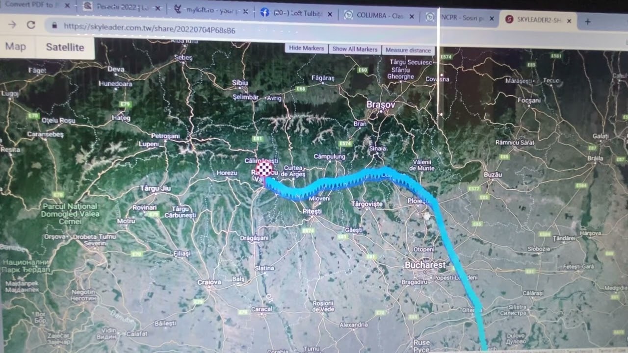 GPS PIGEONS SKYLEADER CONCURS Nr.10 Athopol Bulgaria 440 km 04/07/2022 o etapa extrem de grea🙈