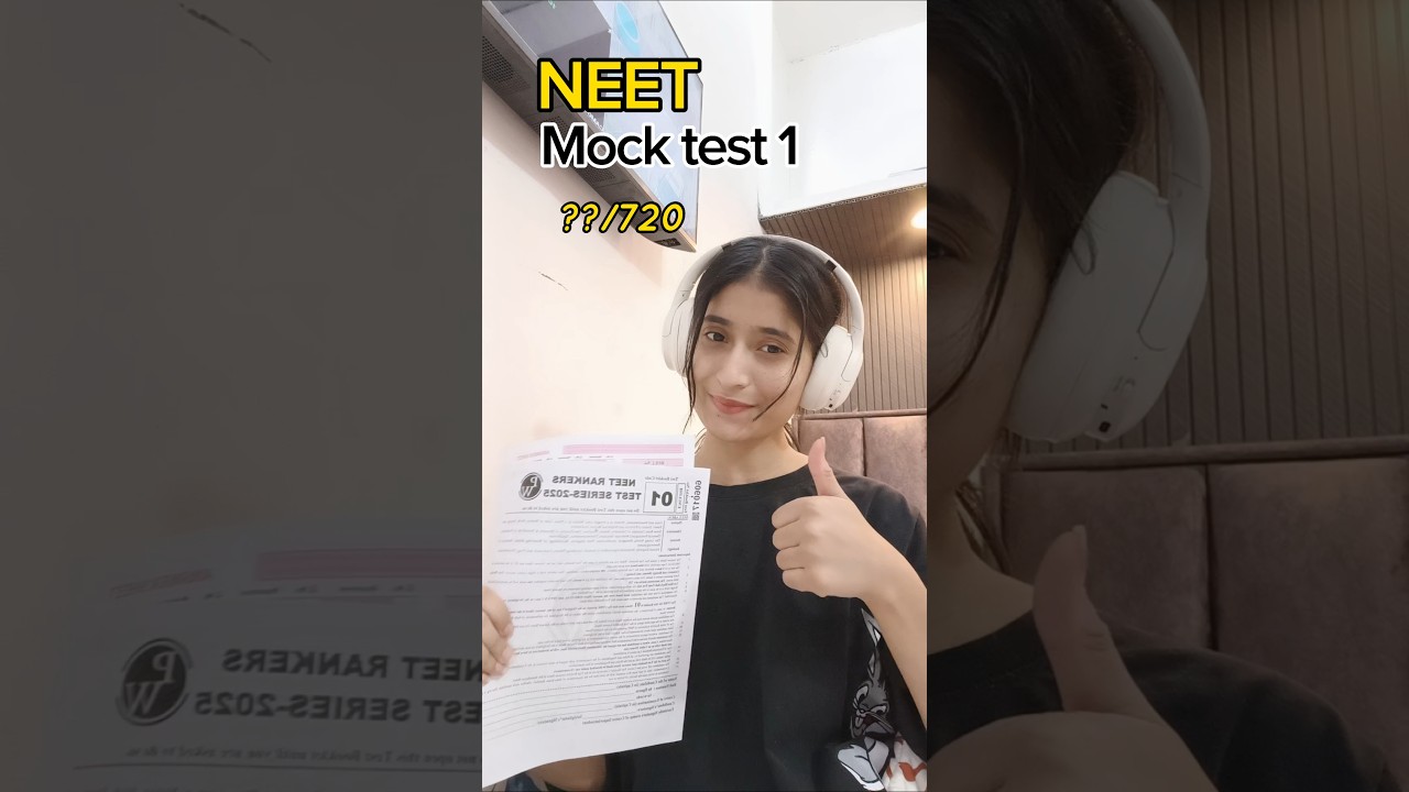 NEET mock test 1🎯 Full Syllabus 📒📕 Physics wallah 💌#minivlog #neet2025 #pw