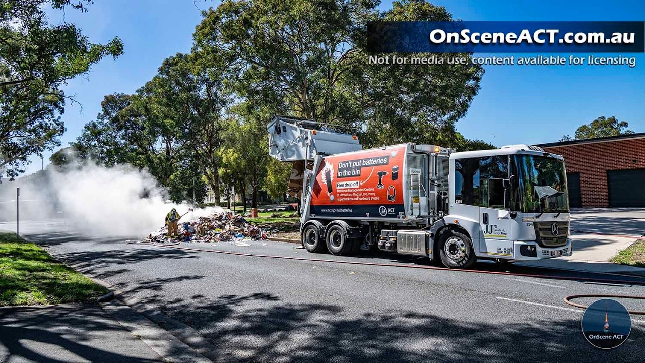 Firefighters extinguish garbage truck fire in O'Connor