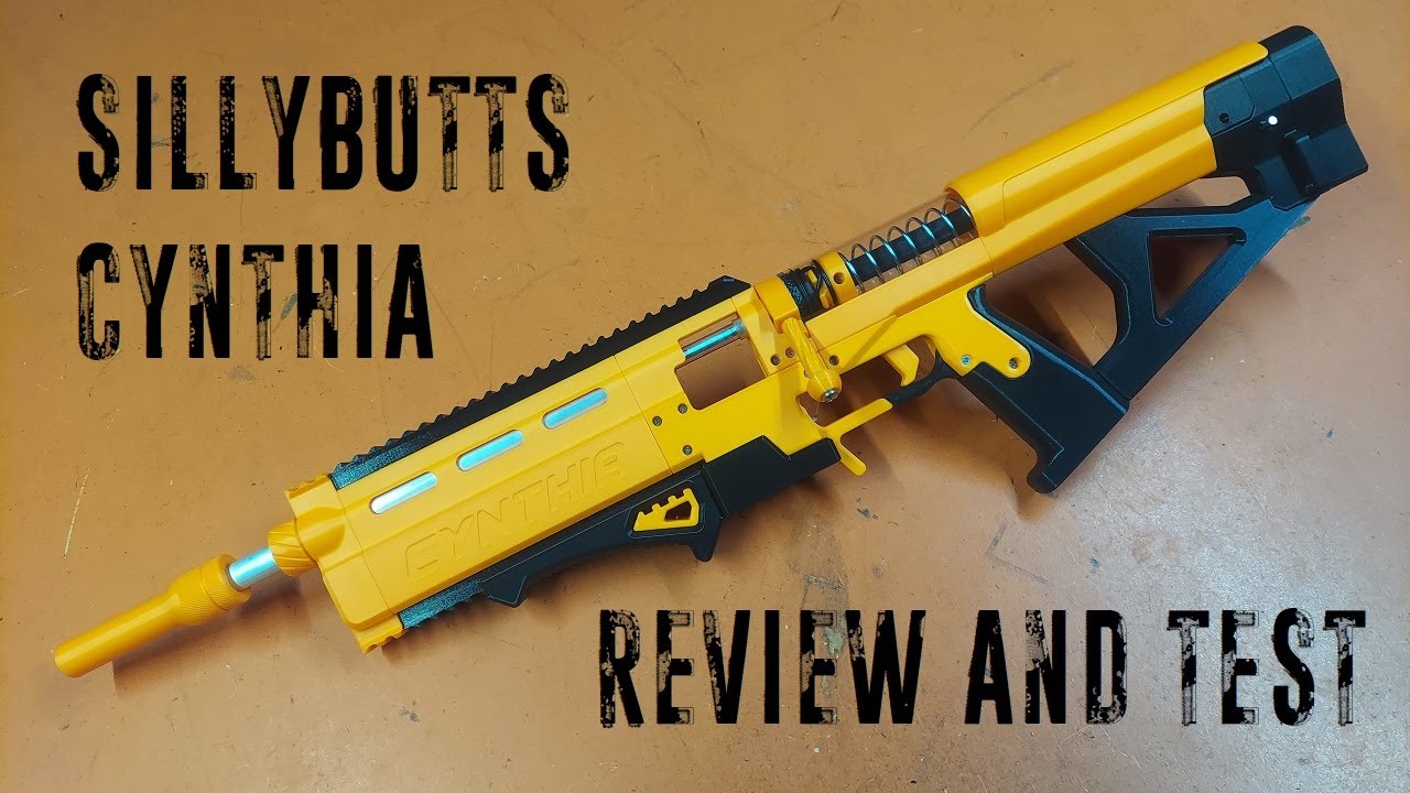 Sillybutts Cynthia - Bolt Action Nerf Blaster - Review and Test