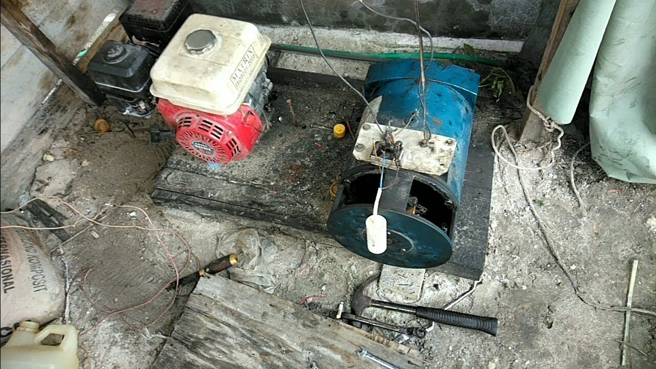 Inilah hasil dynamo 3Kw 1phase setelah ditambahkan kapasitor.