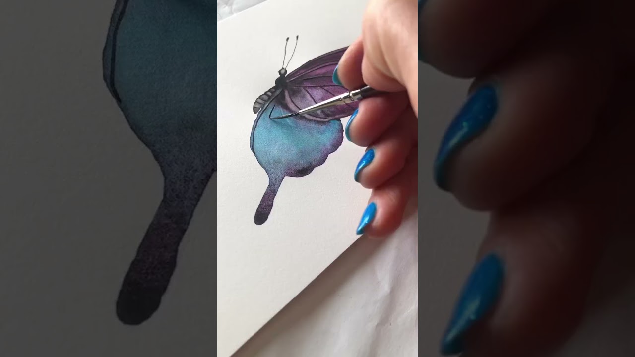 Exploring the Magic of Watercolor Techniques: @zarin.artist's Butterfly Art with Ghost Pearl and Sup