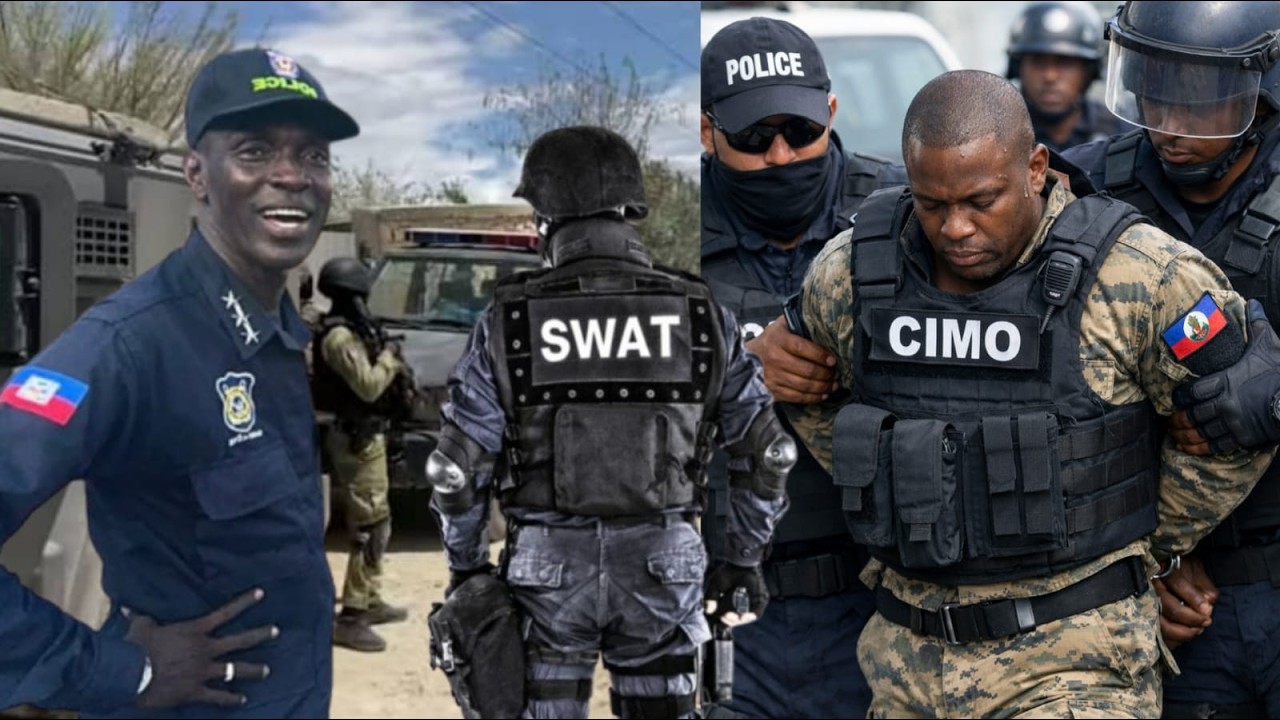 Gad jan yo fouke yon fo polisye okap. Wap sezi tande aksyon mèsenè yo