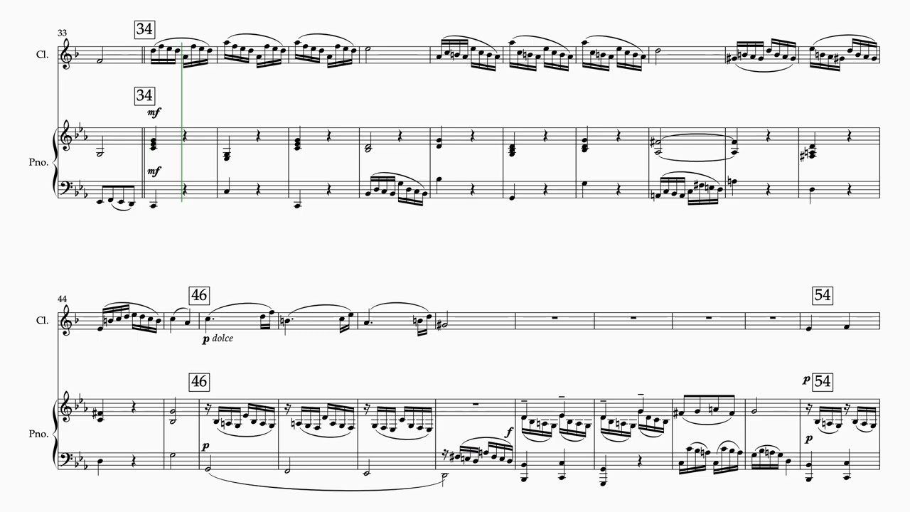 La Villageoise for Solo Clarinet (Slow Tempo)