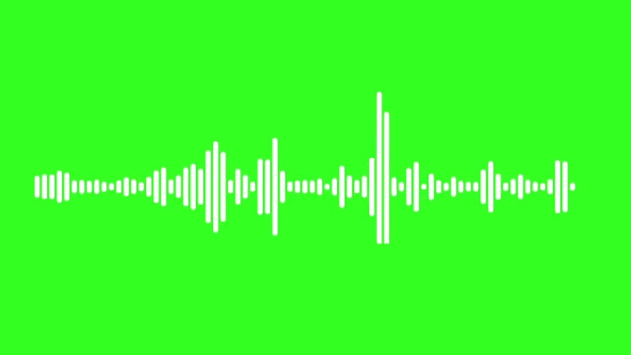 Free footage of audio waveform on green Screen Video|#greenscreen