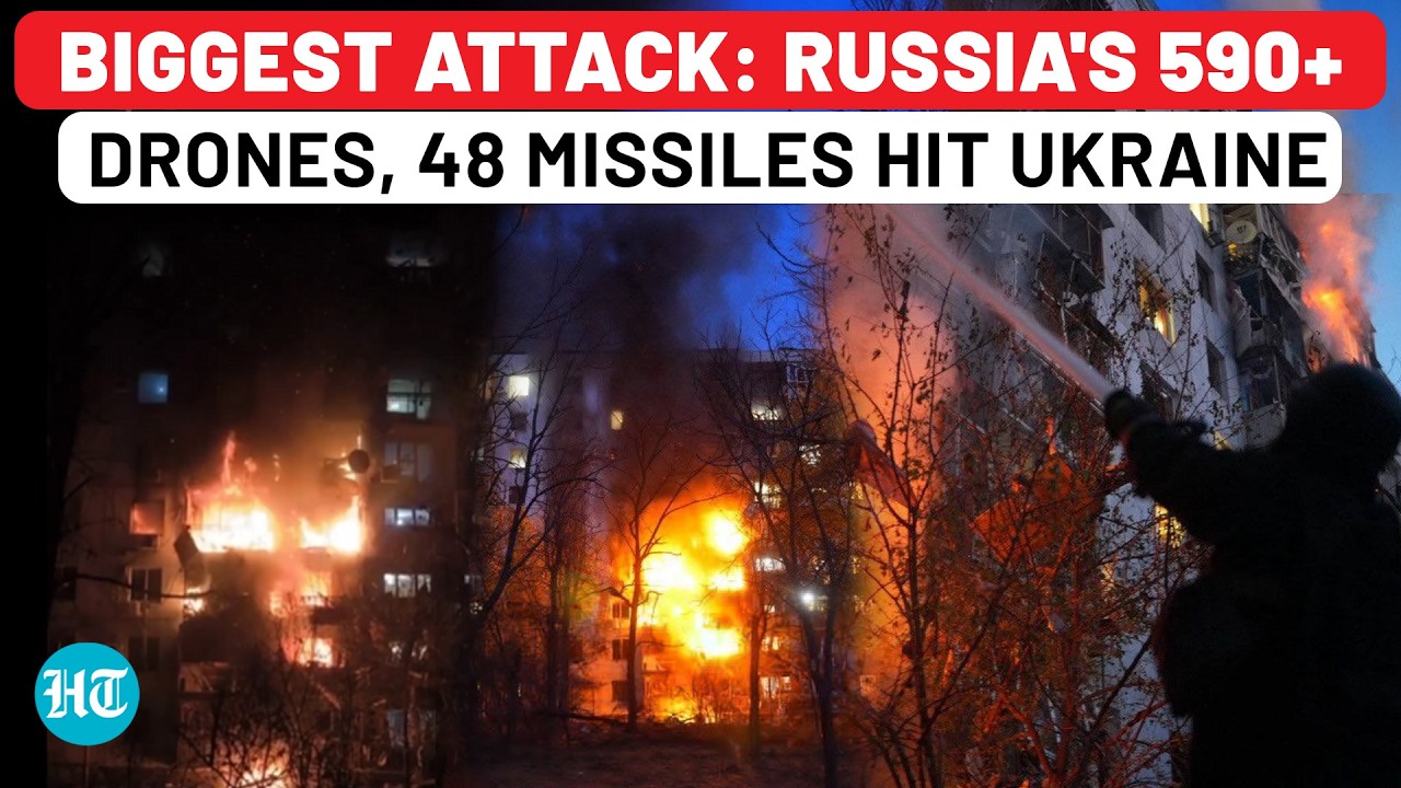 Ukraine Bombed Amid Tomahawk Demand: Russia Pummels Ukraine Mercilessly With 595 Drones, 48 Missiles
