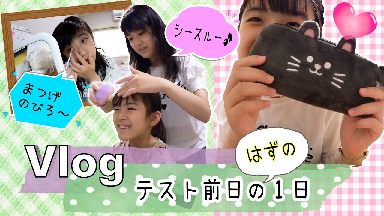 ★Vlog★かんな期末テスト前日のはずの1日！新しい筆箱買ったよ♪