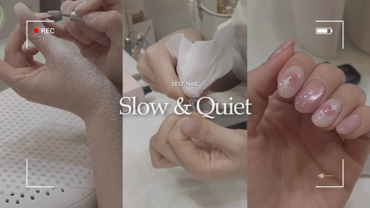 셀프네일 | 조용히 여유롭게 즐기는 셀프네일 (ASMR•드릴제거•니퍼케어•자석네일•이달의아트)