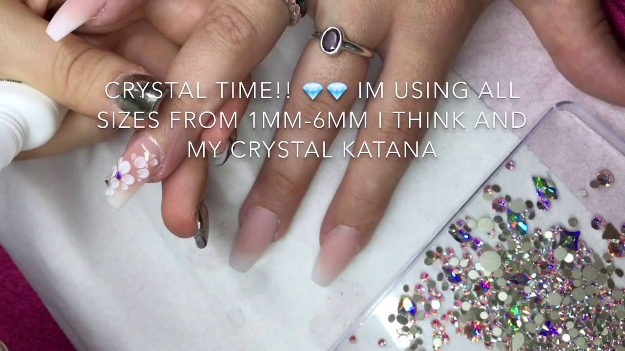 Ombré French With Swarovski Crystals - part 2