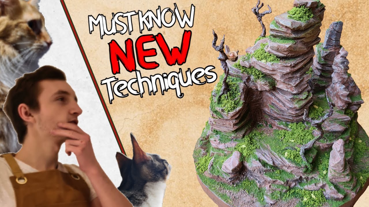 DIY Stone texture and crafting for D&D and wargaming terrain | The Mountain Shrine