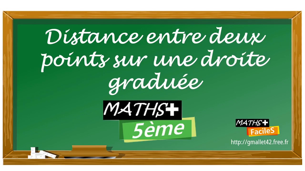 Distance entre deux points sur une droite gradués (Nombres Relatifs) 5ème