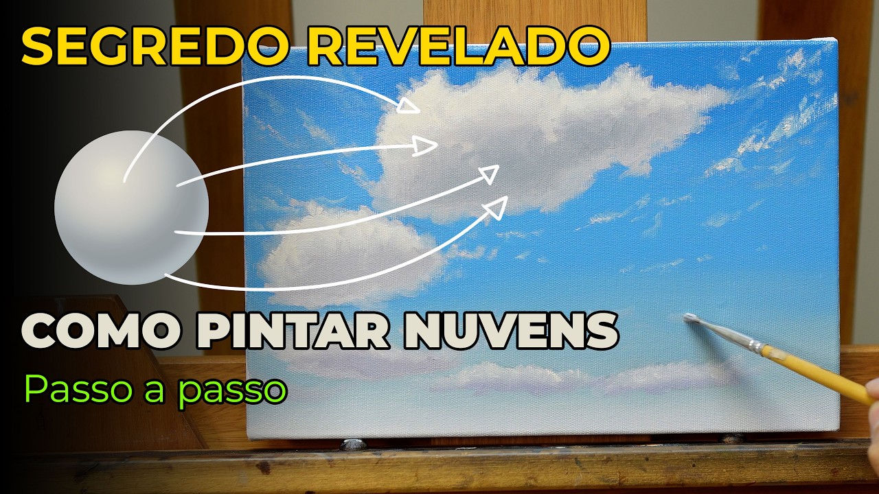 Como Pintar Nuvens com Volume e Realismo - PASSO A PASSO