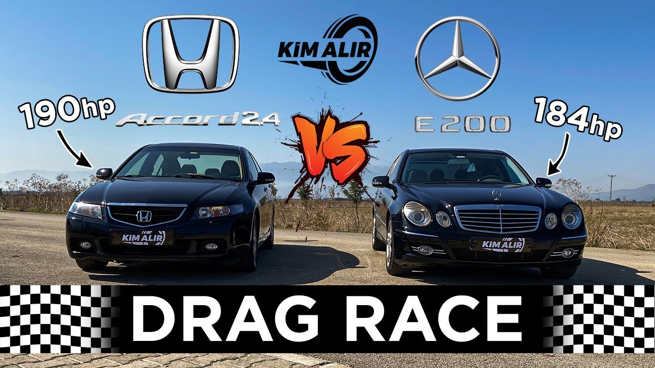 HONDA ACCORD 2.4 vs MERCEDES E 200 - DRAG RACE!!! TÜRKİYE'DEKİ İLK DRAG YARIŞI!!!