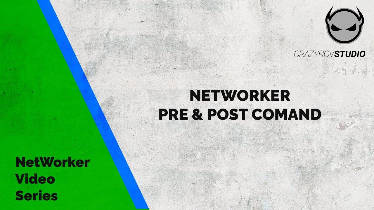 NetWorker Pre and Post command