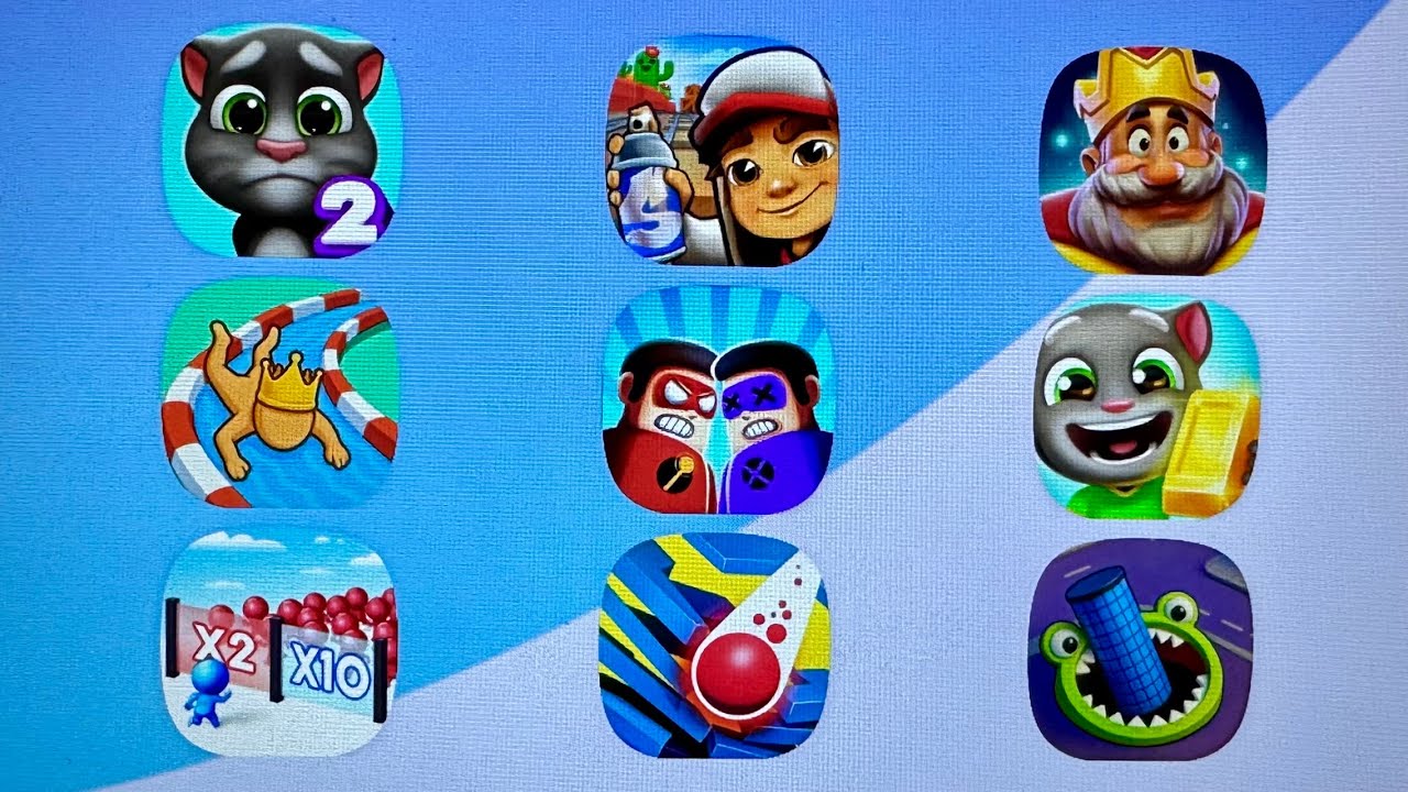 Subway Surf, Stack Ball, Car Jam Solver, Tom Gold Run, Heroes, Mob Control, Royal Match, Hole.io