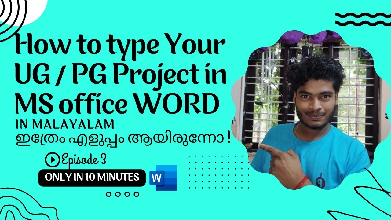 How to type for Final Year UG/PG Project In Microsoft Word in Malayalam 💥 | MLA 9 | Episode 3