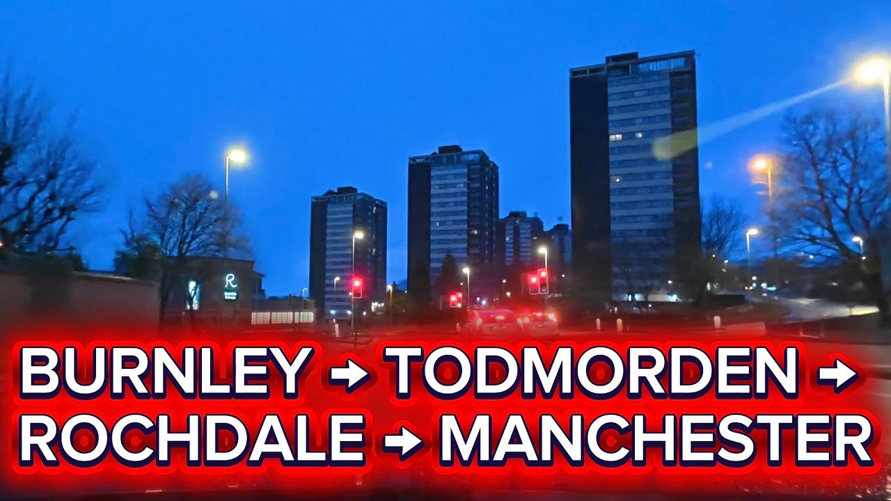 Morning Drive Through the Pennines | Burnley →Todmorden →Rochdale - M62 → M60 | UK Road Trip”