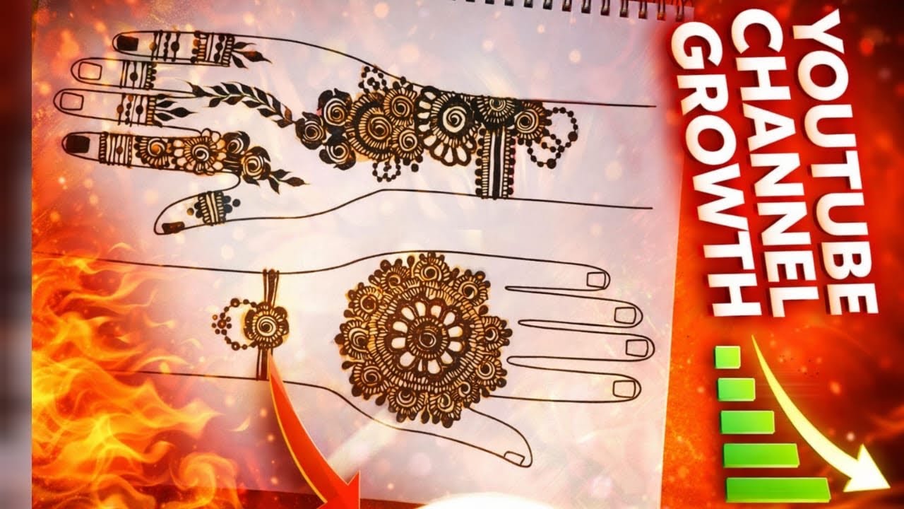 This Mehendi Design Can Grow Your YouTube Channel 📈🔥 #mehendidesign #mehendiart #easymehndi 