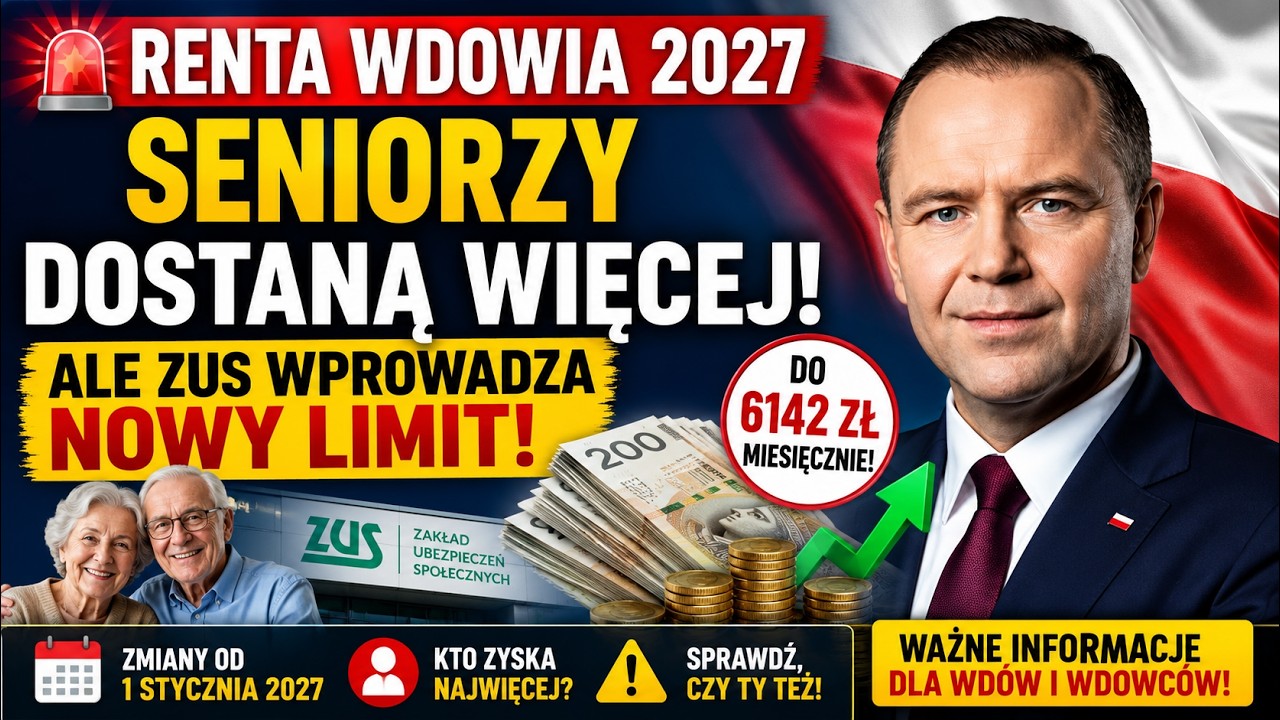 🚨 Renta Wdowia 2027. Seniorzy Dostaną Więcej, Ale ZUS Wprowadza Nowy Limit!