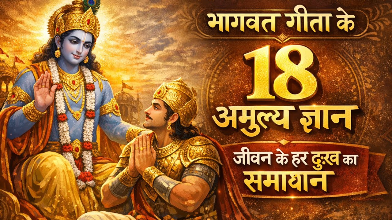 भागवत गीता के 18 अमूल्य ज्ञान | जीवन के हर दुःख का समाधान | Best Krishna Motivational Speech