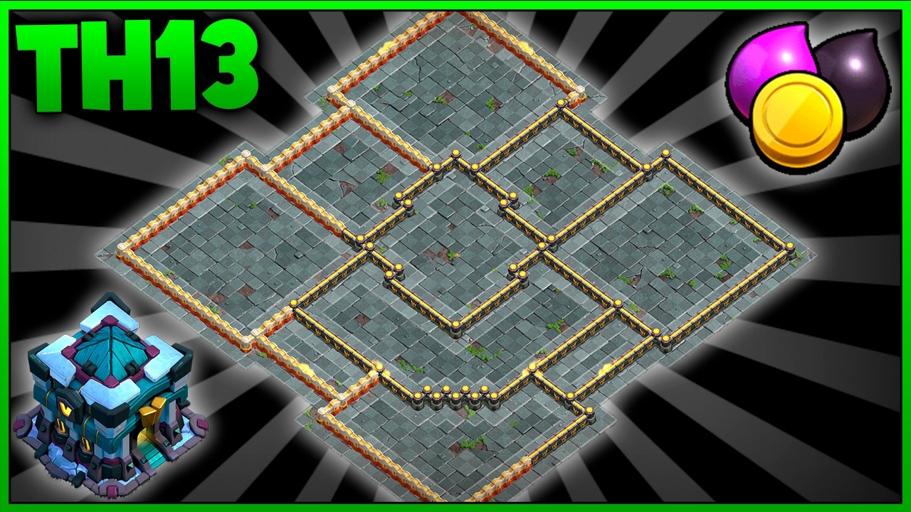 Diseño de Aldea FARMING/HÍBRIDA para Ayuntamiento 13 (TH13) con LINK | 2026 | Clash Of Clans